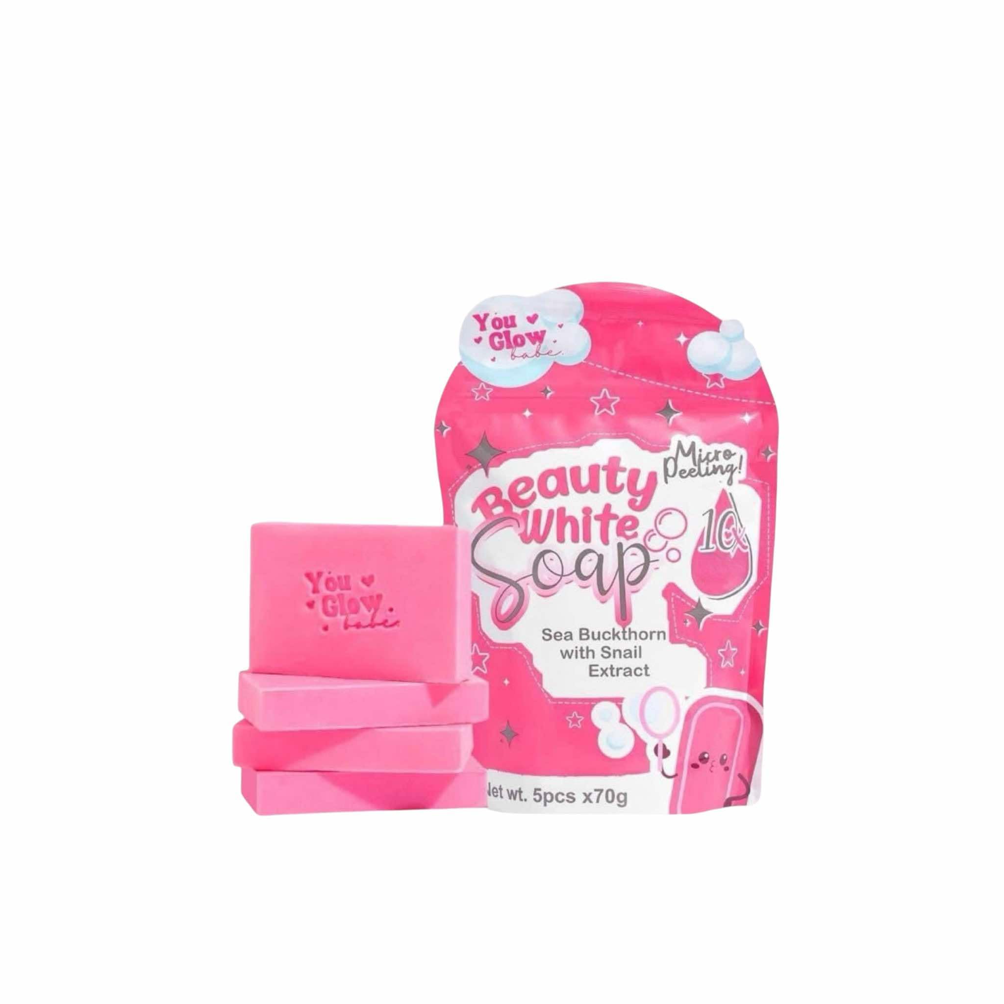 1 Pack You Glow Babe Beauty White Sea Buckthorn Soap with Snail Extract 5 x 70g