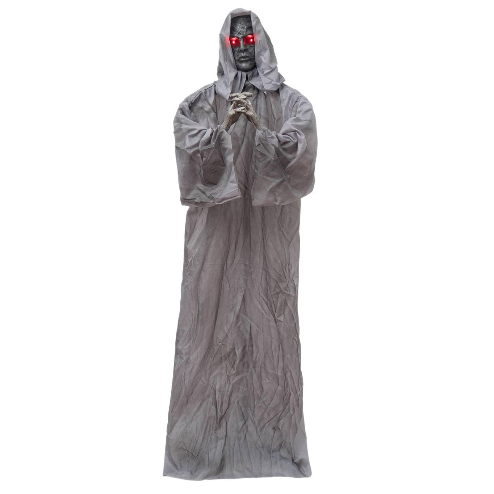 de con Capucha Figura Decorativa de Festival Estatua de Halloween Adorno con Material de Plástico y Tela Activación por Sonido y Temblores Adecuado para Fiestas Entradas Interiores