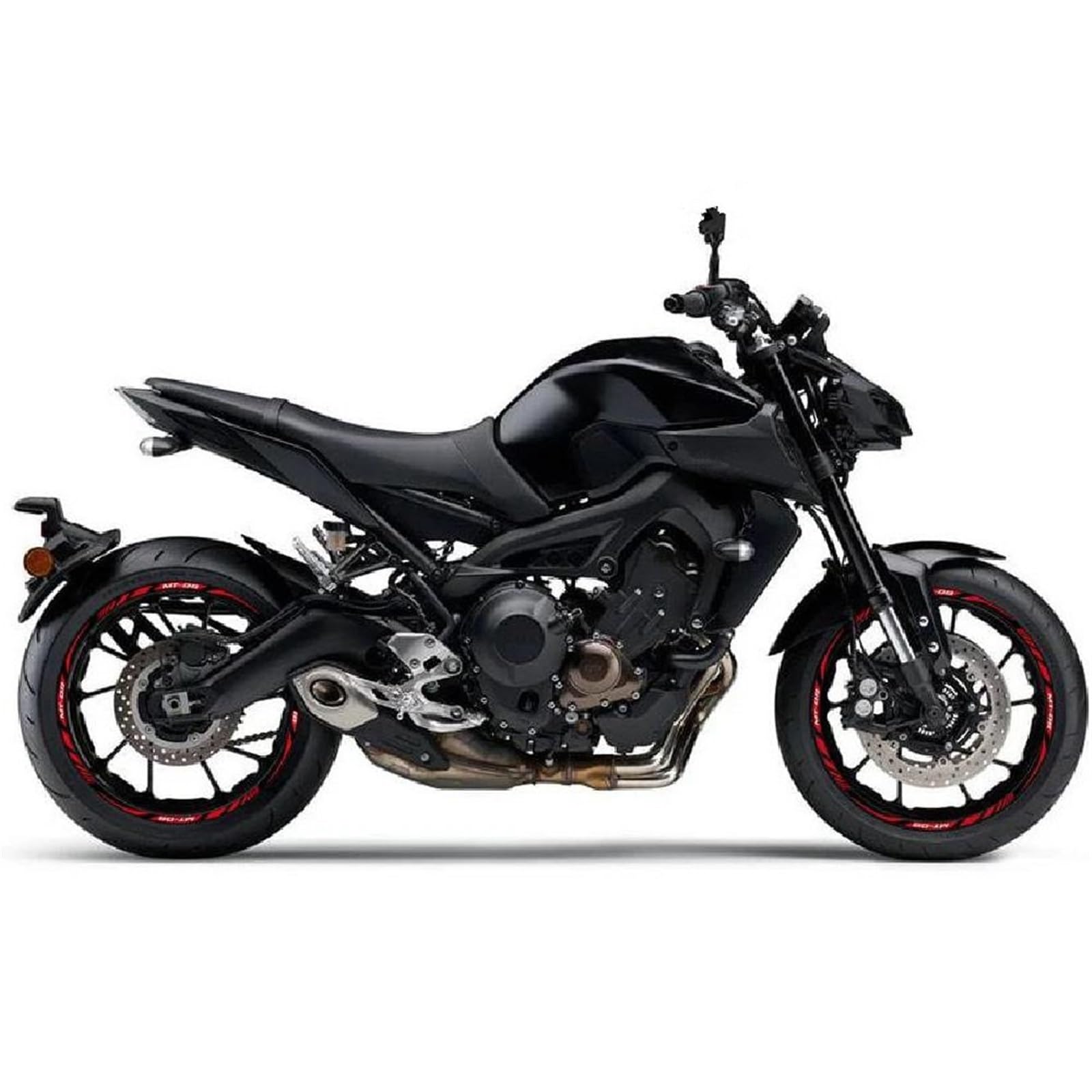 Reifenmodifikation, Motorradfelgenaufkleber, Radfolienrand, Reflektierende Aufkleber Für Yamaha MT09 MT-09 2017-2022(Yellow Set)