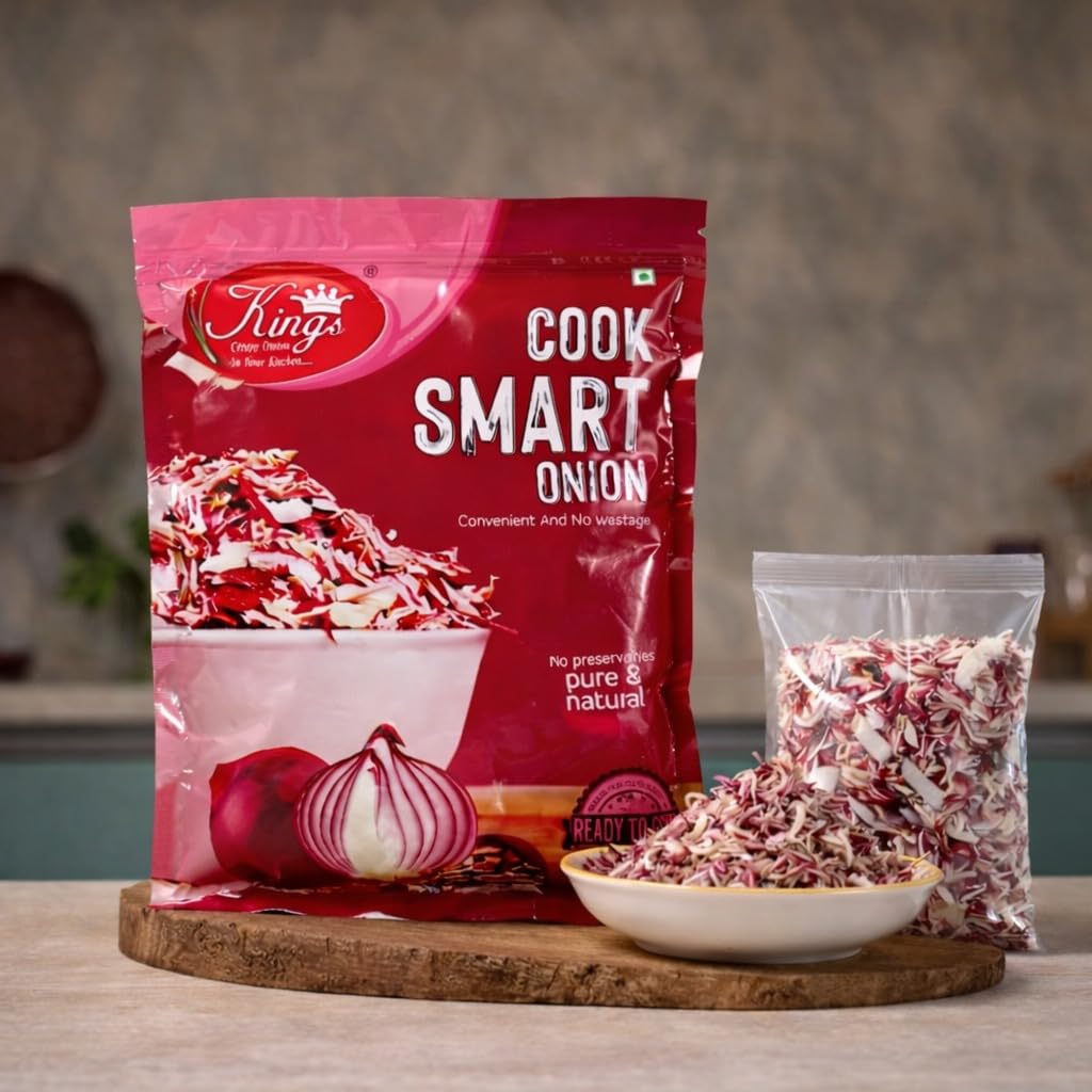 KINGS Cook Smart Onion,Dried Red Onion Flakes (100gm, Cook Smart Red Dried Onion)