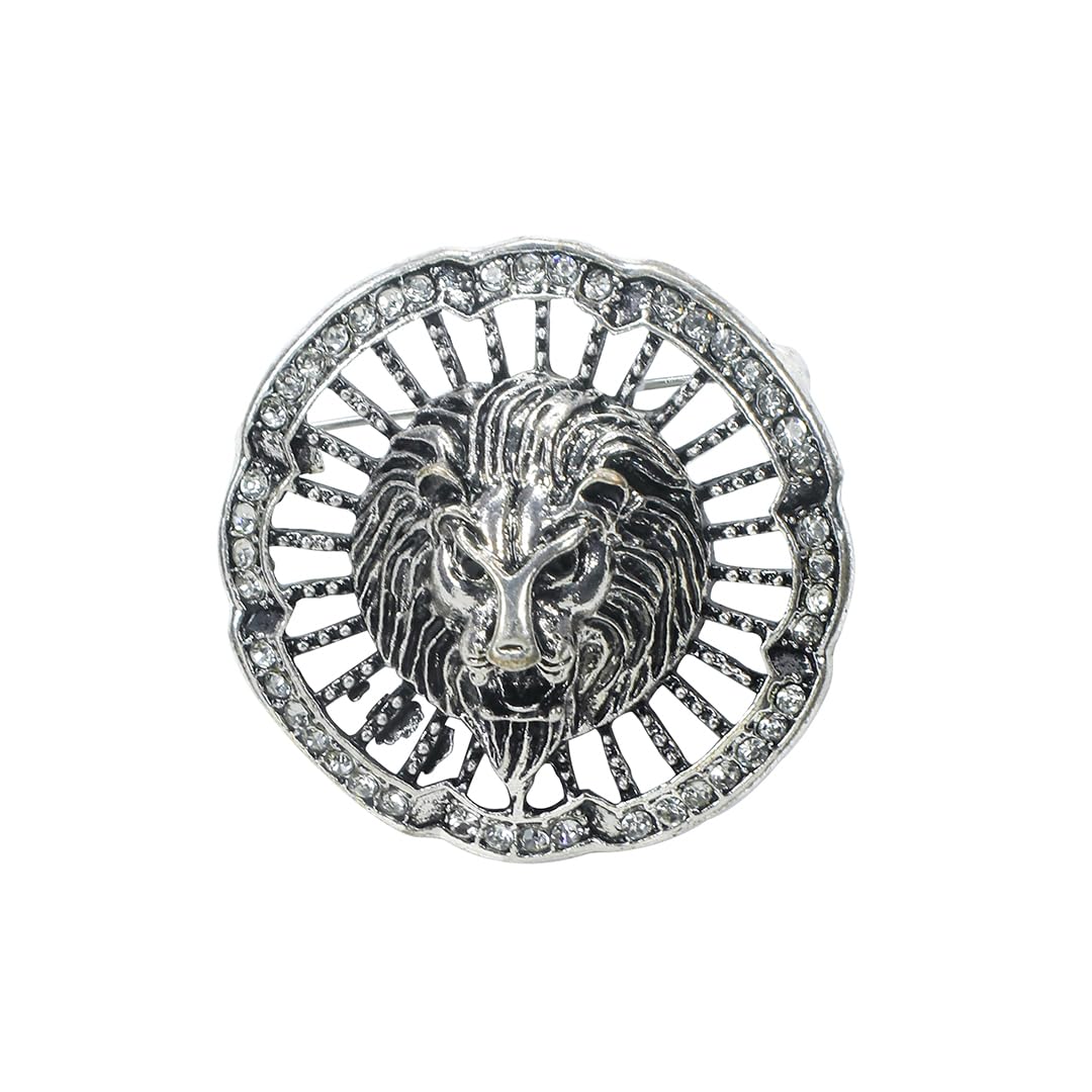 kavove The Regal Roar Golden Colour Brooch-picture-17