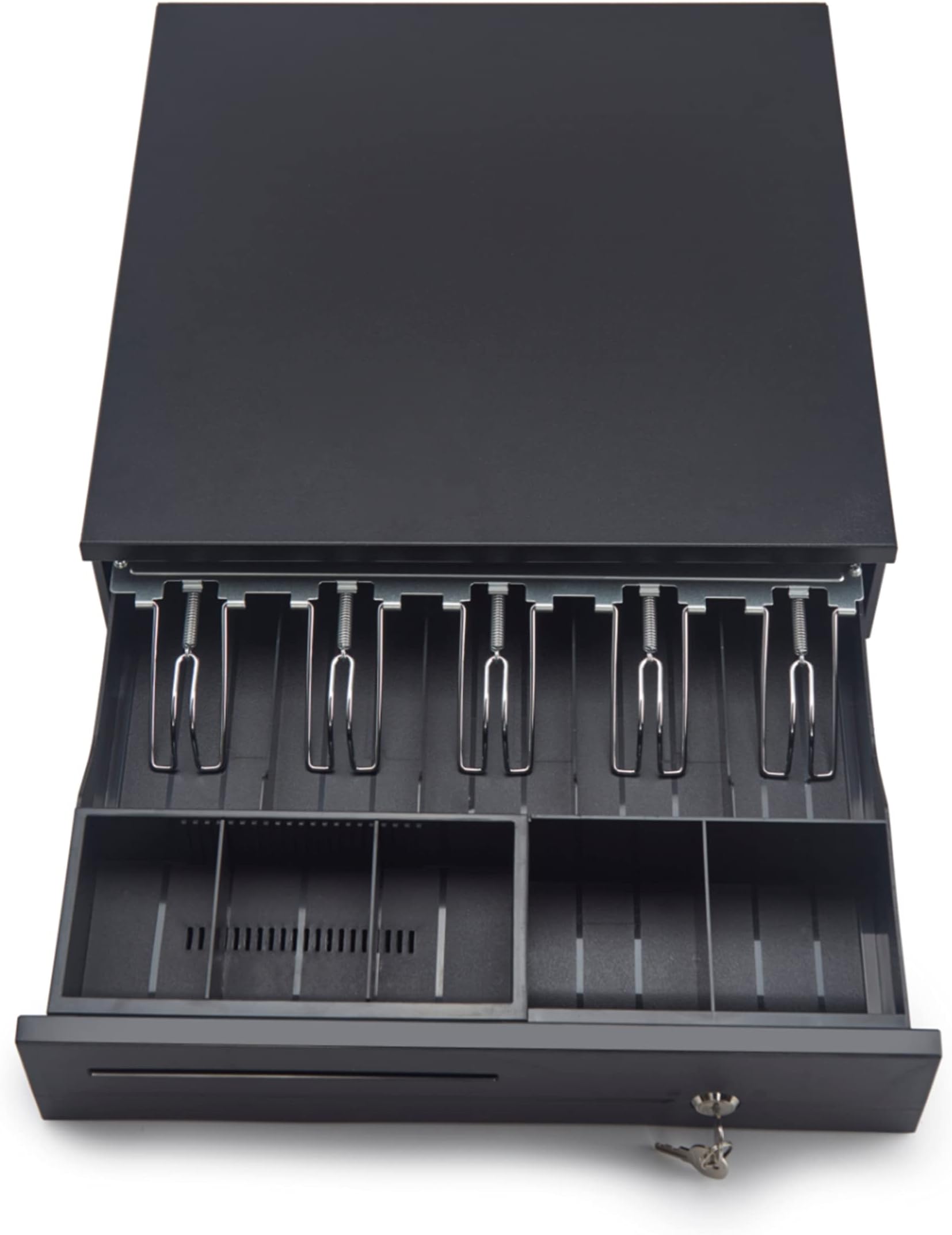 JD9 Smart Cash Drawer Metal, for Point of Sale (POS) System, 5 Cash/5 Coin, Cash Drawer (42 cm x 40.5 cm x 10 cm) (Black)