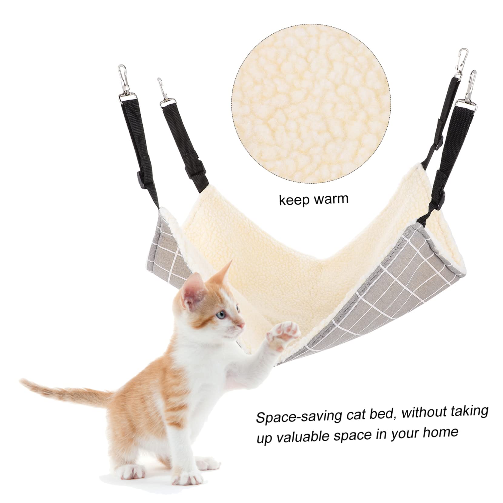 Amazon.co.jp: VORCOOL 猫用 冬向け 吊り下げ式 ハンモック型 寝床