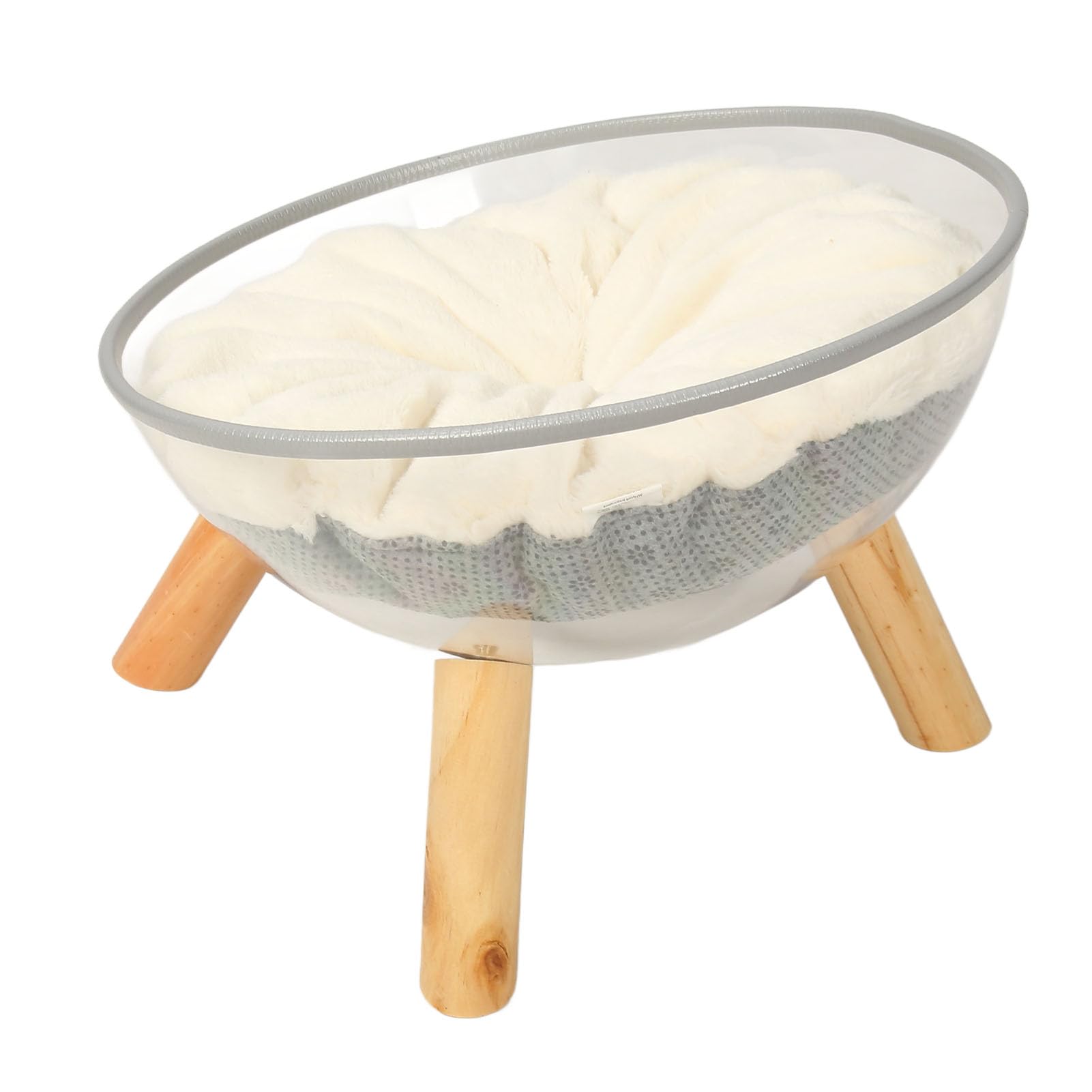 Capsula per gattini, capsula trasparente rialzata per gatti, base moderna e stabile, durevole per forniture per animali domestici