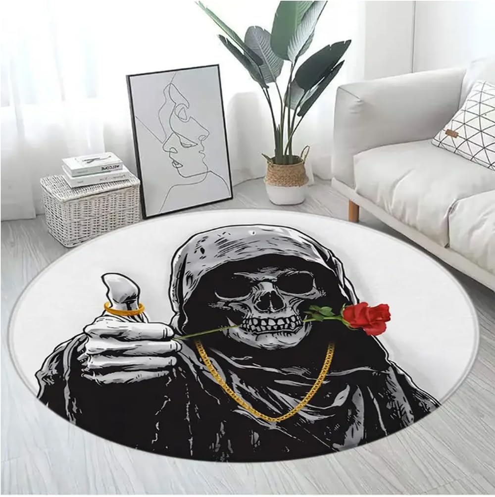 Tapis de sol rond 80cm pour relooker un sol de chambre triste