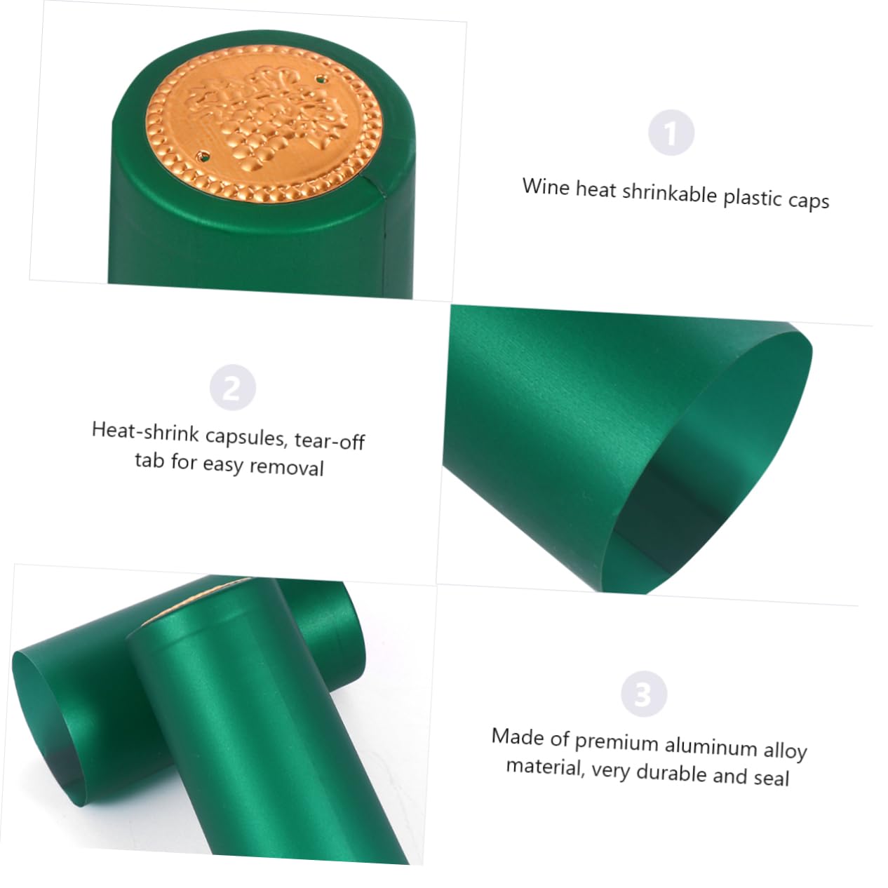 Ipetboom 100pezzi Pellicola Termoretraibile in Plastica per Bottiglie di Vino Sigillatura Termoretraibile per Vino Confezione da Adatta per Sigillare Bottiglie di Fatte in Casa Facile