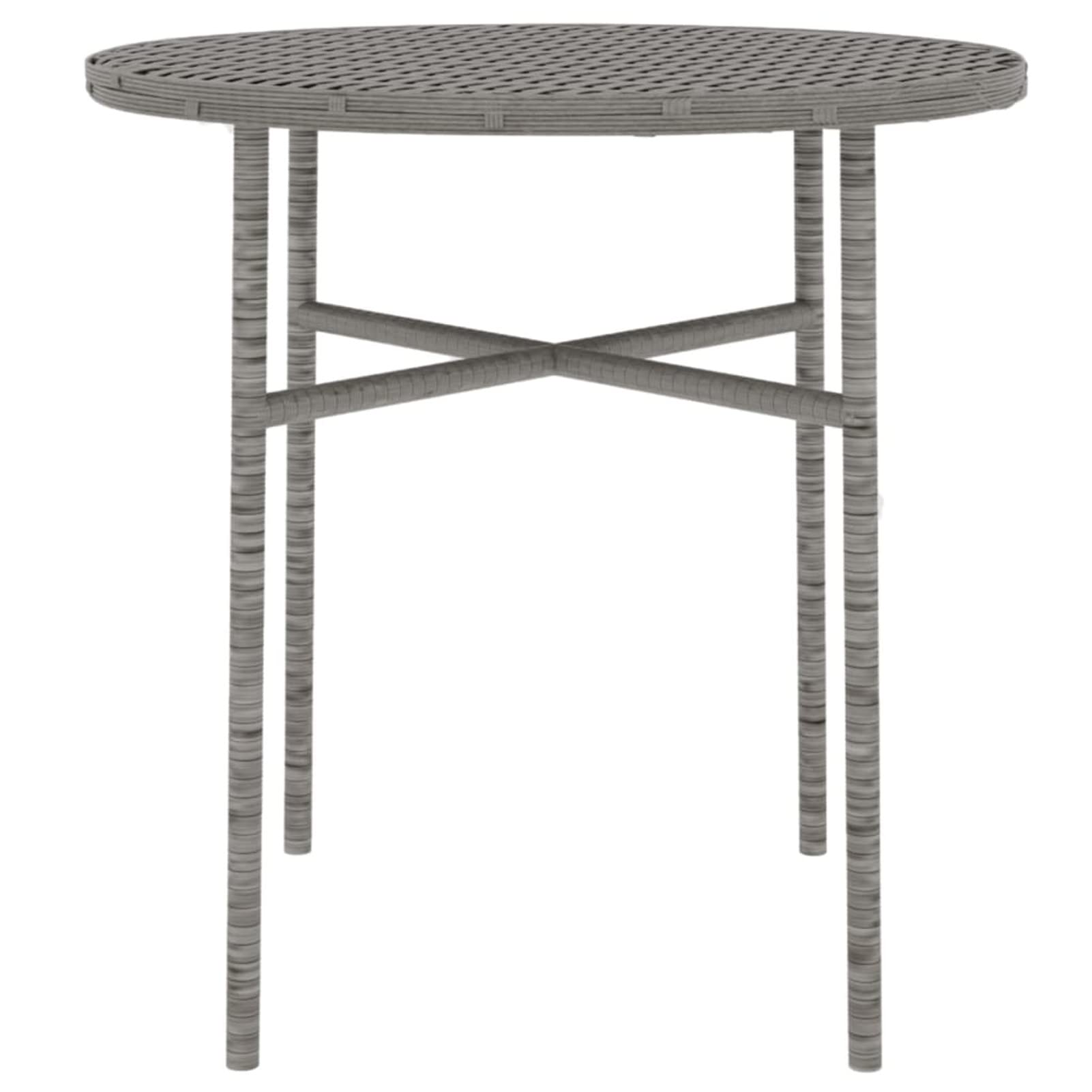 Juego de Comedor para jardín 3 Piezas Conjunto Mesa y sillas Jardin Muebles Jardin Exterior Garden Furniture Set de Comedor de jardín ratán sintético Gris