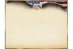 Great Papers! Veteran's Day Eagle Foil Certificates - 8.5" x 11"