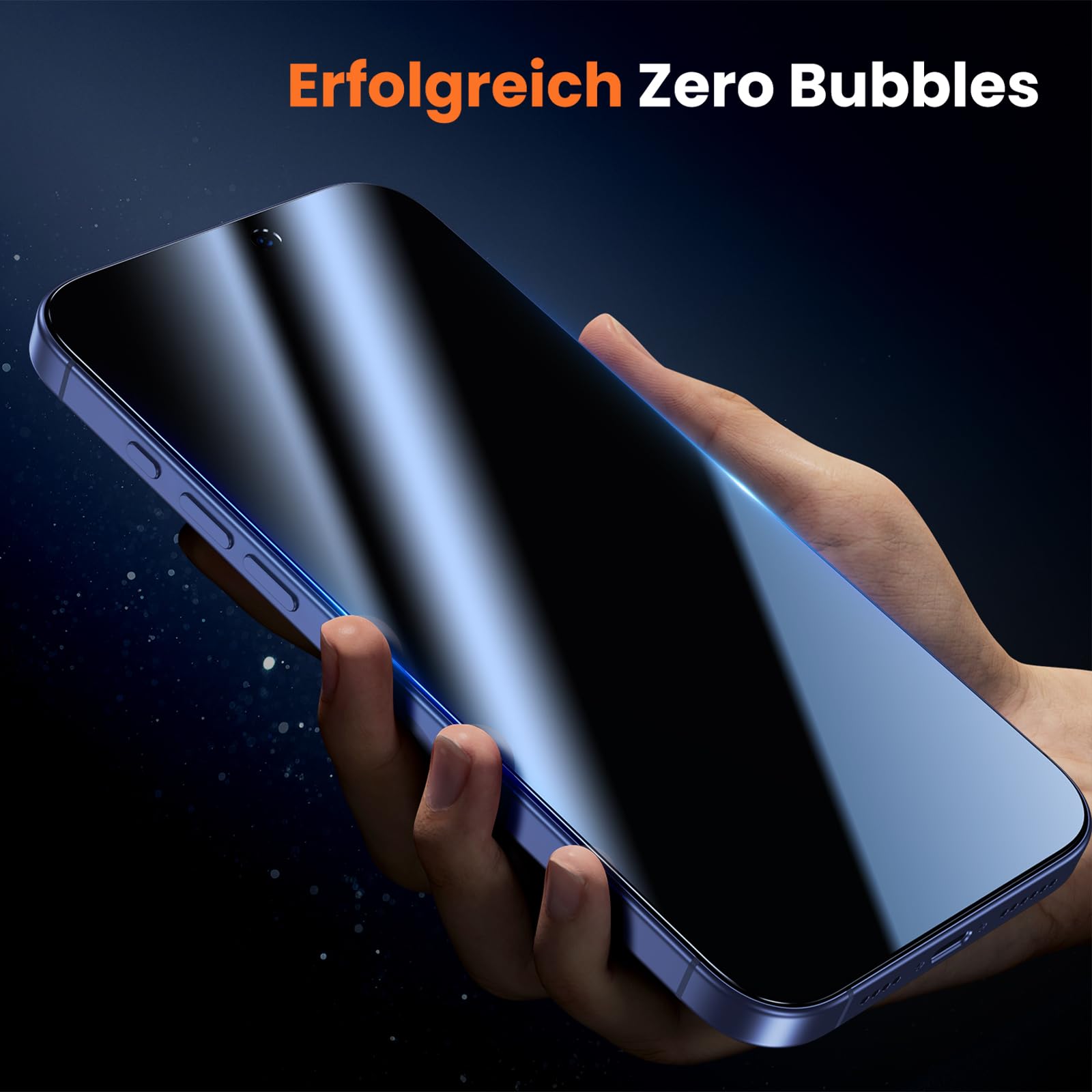 UniqueMe für iPhone 16 für Panzerglas Sichtschutz - Sichtschutzfolie – Ansicht 7