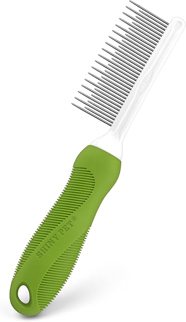 Detangling Pet Comb for Dogs & Cats - Detangler Grooming Tool with Long & Short Stainless Steel Metal Teeth for Dematting Matted Fur, Combing Out Knots, Removing Tangles from Undercoat - Ebook Guide
