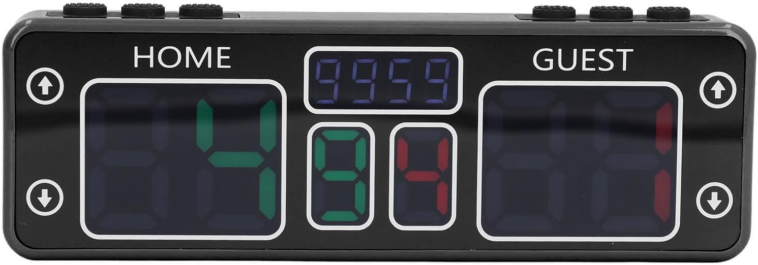Fafeicy Digital Scoreboard, 10 Digit LED Touch Magnetic Rechargeable Scoreboard with Buttons for Game Rooms, Outdoor Sports (Black)