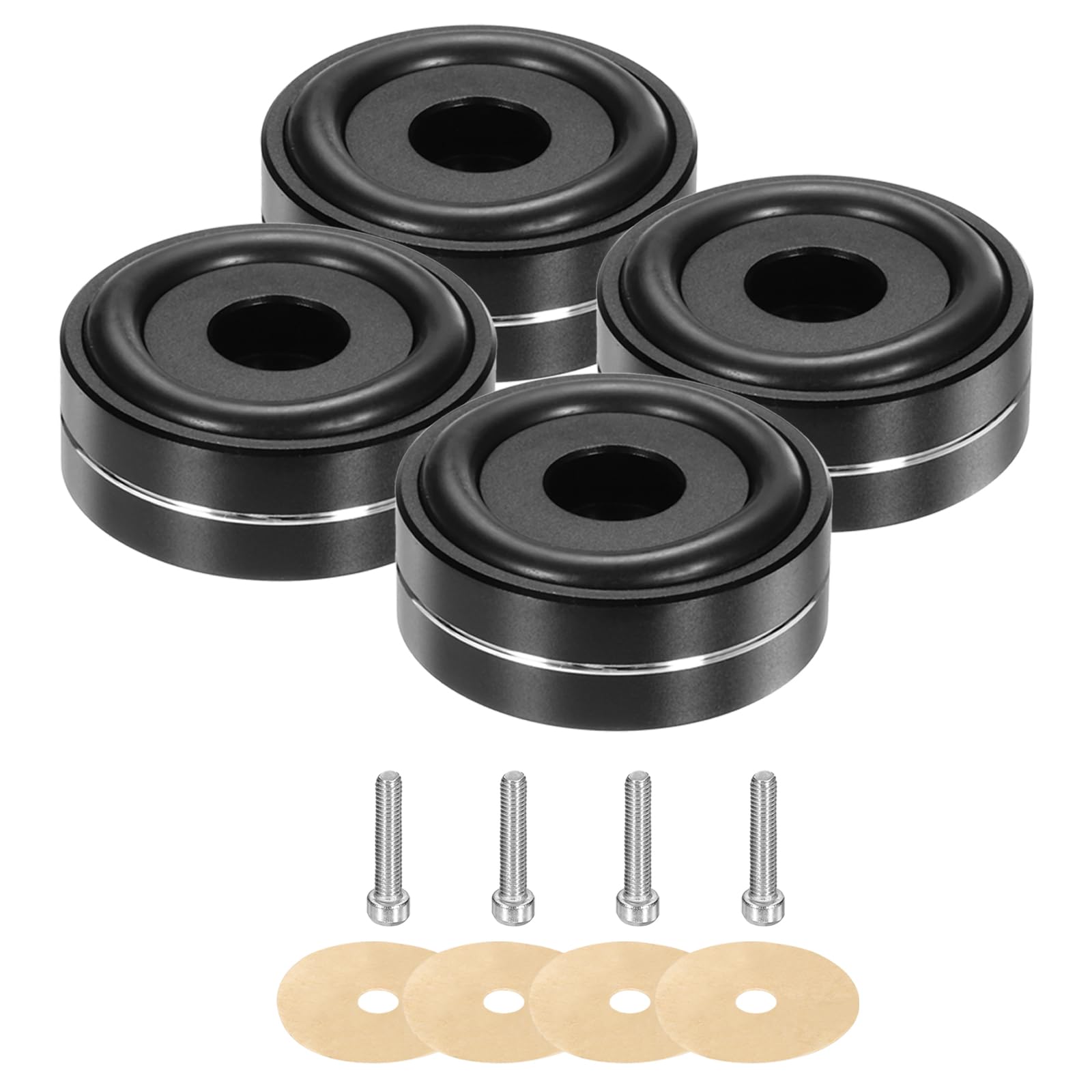 MECCANIXITY 4 Pcs Subwoofer Isolation Pad, 40x15mm Speaker Isolation Pad Feet Speaker Spikes Turntable Audio Studio Monitor Isolation Pad for Audio