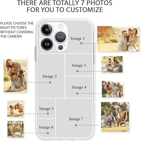 Miniatura 2 de CUBICER Fundas personalizadas para teléfono con fotos familiares, imágenes personalizadas, protector impermeable para familias, funda transparente