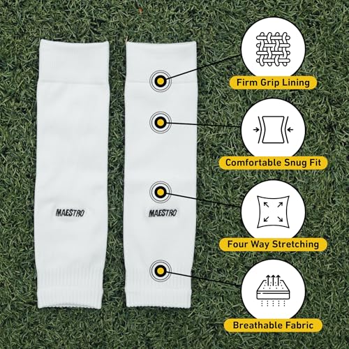 Maestro Leg Sleeves – Leg Sleeves for Men & Boys - Compatible With Shin Guards and Grip Socks for Soccer, Football, Hockey2