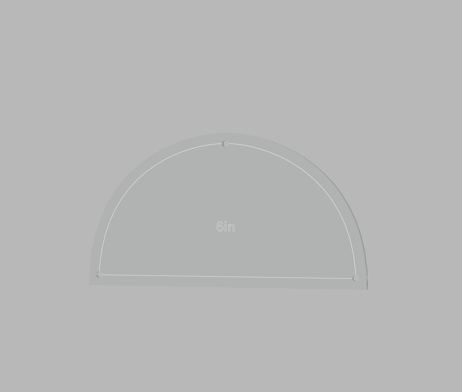 Half Circle Quilting Template Set, 8", 7", 6", 5", 4", 3", 2", 1" with 1/4" Seam Allowance