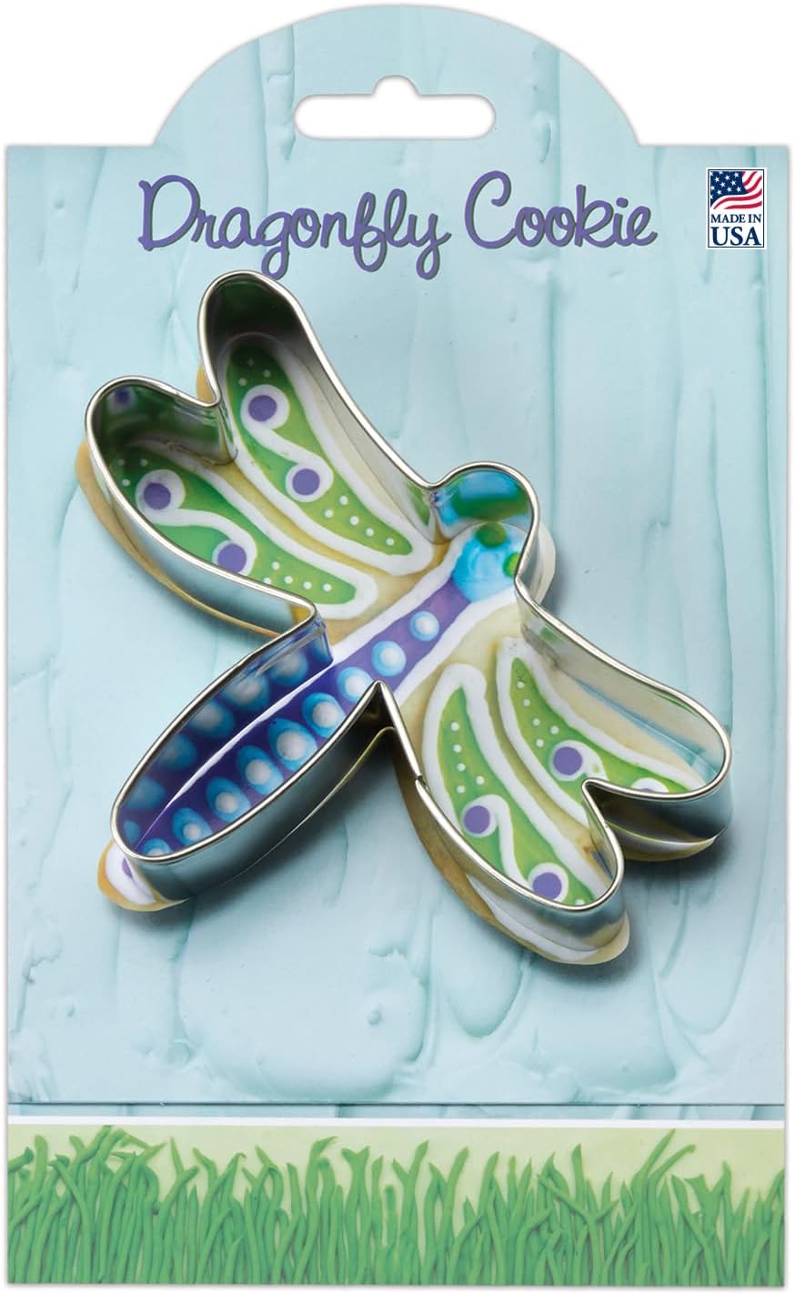 Ann Clark Dragonfly Cookie Cutter 4" with Recipe Card, Made in USA