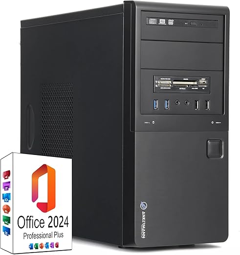 Ankermann Silent Desktop PC Barcelona | Intel i5, 16GB RAM, 480GB SSD