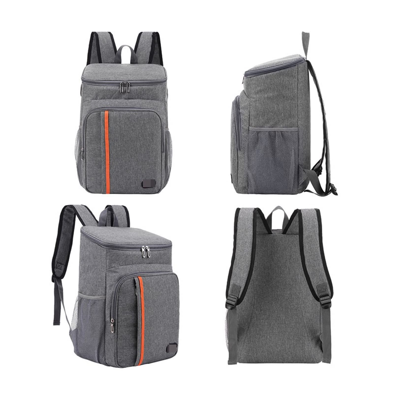Cooler Backpack Cesta de picnic Cooler Box Almacenamiento para acampar Aislamiento térmico Al aire libre Naturaleza Caminata Almuerzo Comida Wwork Bag Mochila para acampar en la playa (Gris 1)