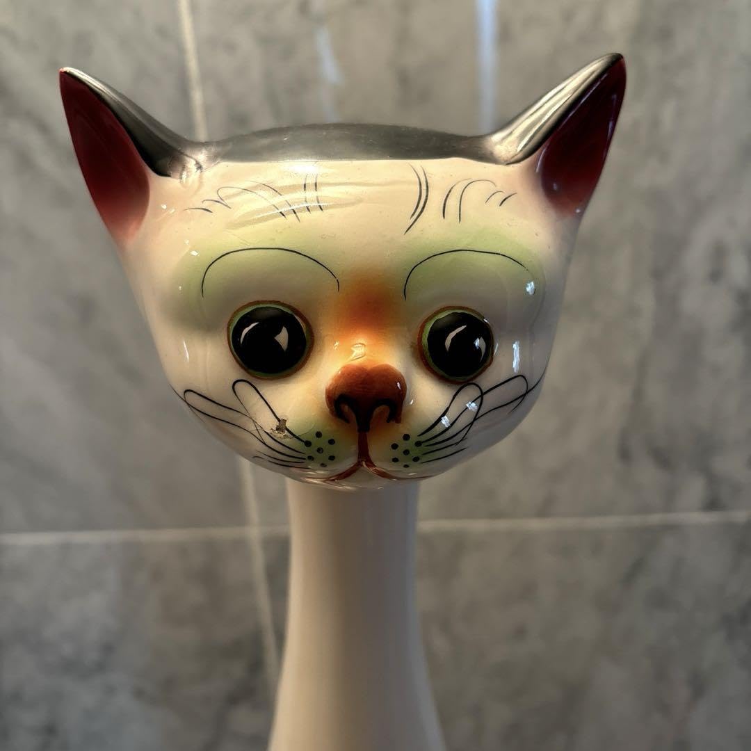 ヴィンテージ手書きの大きな瞳や長いヒゲか素敵な健康とお金を呼び込む