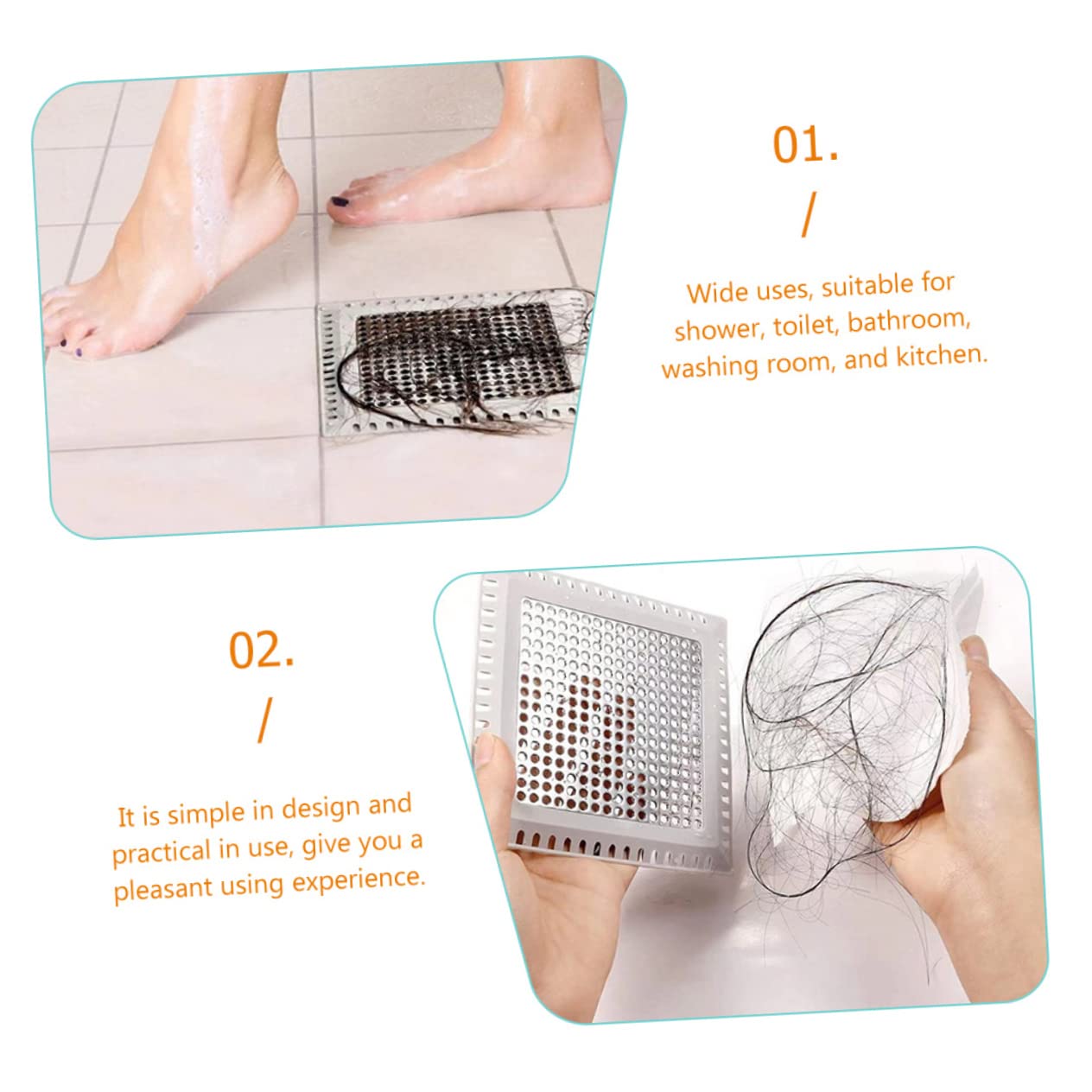 SHINEOFI 5 Stück Abflusssieb Haarsieb für Waschbecken und Bad Effektiver Abflussfilter für Schnelles Entwässern Einfache Installation und Geruchsvermeidung für Badezimmer