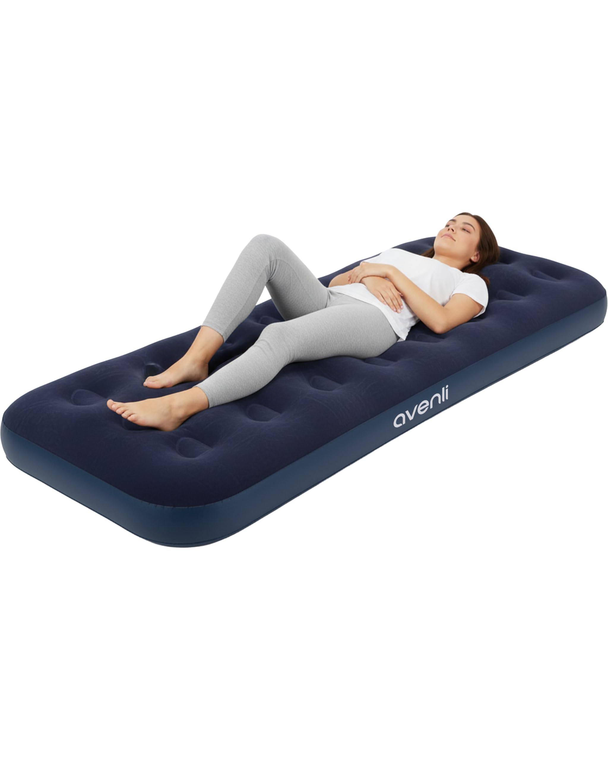 AVENLI Luchtmatras Luchtbed Camping 1-2 persoon 191x137x22cm opblaasbaar matras logeerbed kampeerbed zacht en gevlokt oppervlak reiswieg voor kamperen en thuis