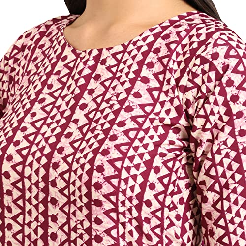 Image of Pinkmint Women's Crepe Digital Print Straight Kurta