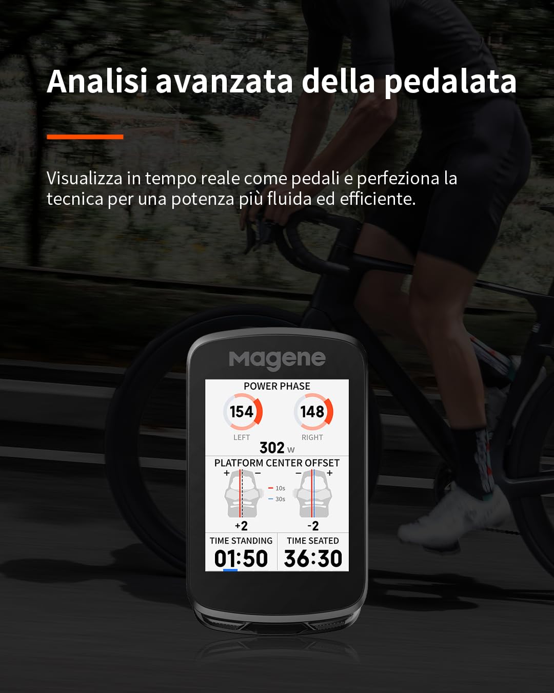 Magene C606 V2/C606 Ciclocomputer, Multi-Scenario ClimbPro, Trasferimento dati Wi-Fi e Bluetooth, Ripianificazione percorso, Visualizzazione dati personalizzabile