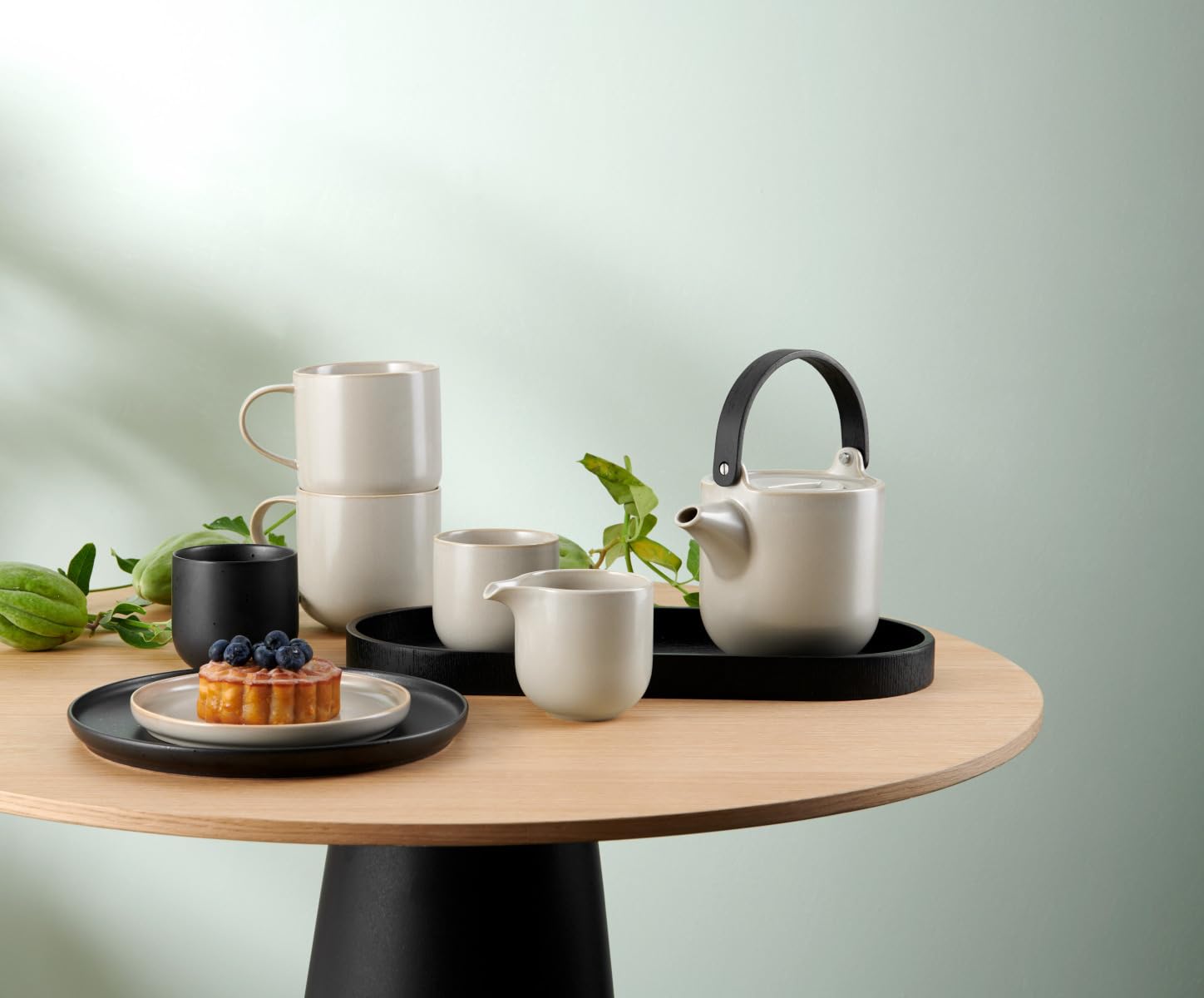 Théière Porcelaine ASA Théière Portable Extérieure De 1,1 L Avec Poignée En Bois Bouilloire Théière ASA Coppa Sencha
