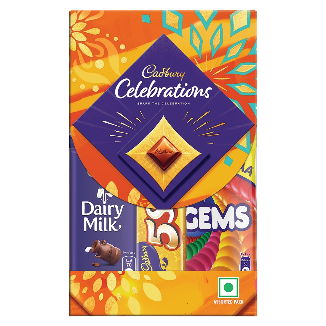 Cadbury Celebrations Assorted Chocolate Rakhi Gift Pack,49.2 Grams