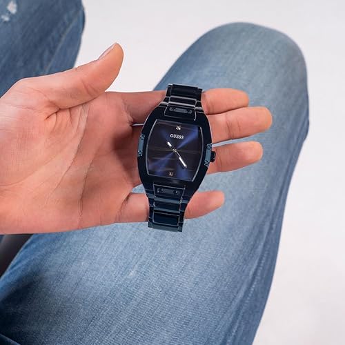 Vista 8 de GUESS Reloj multifunción con esfera expuesta en tono dorado