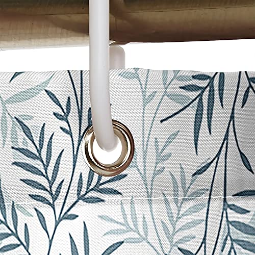 Rideau de douche 150x200 polyester anti moisissure vert blanc - 4