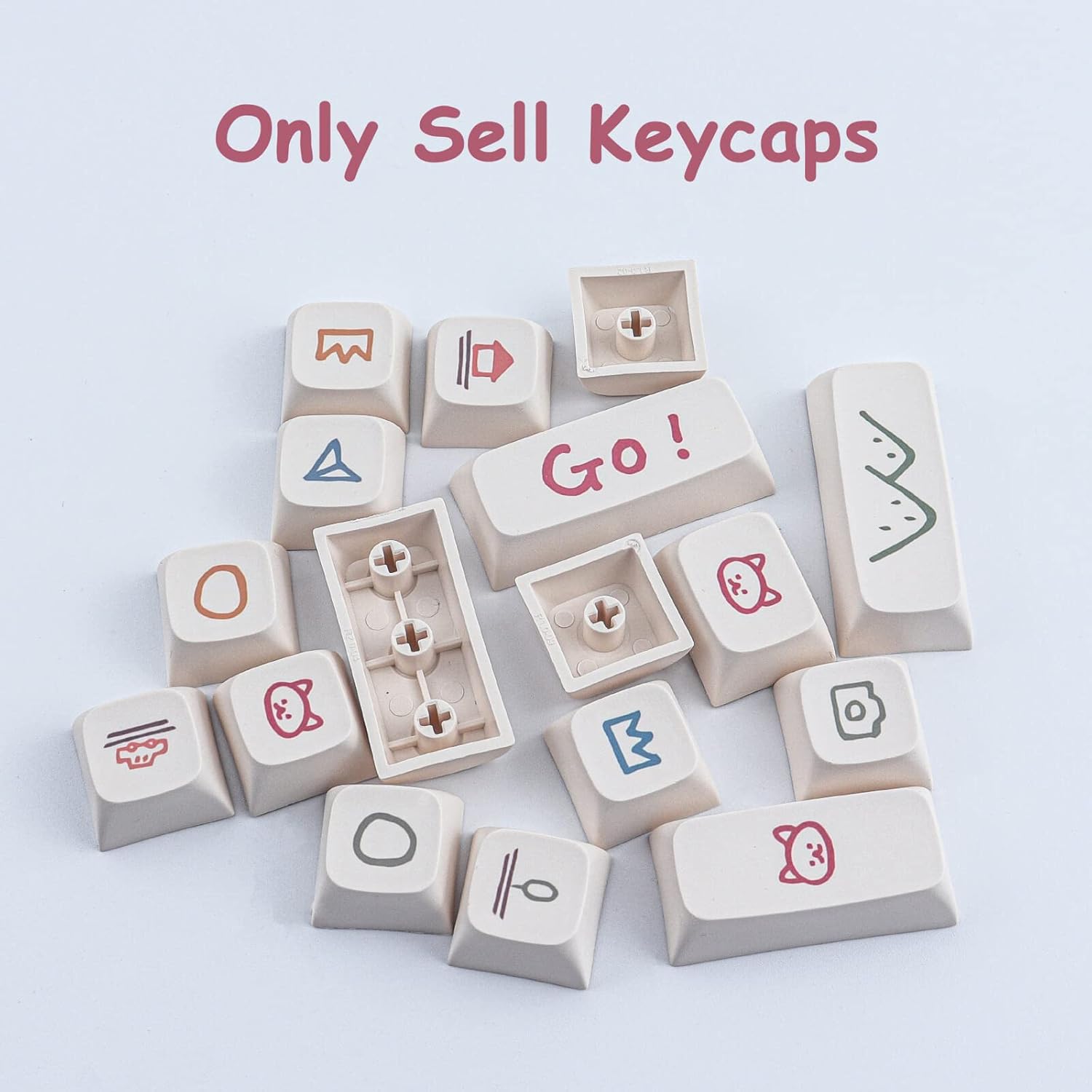 Hyekit PBT Keycaps 135 Keys Graffiti Key caps Dye-Sublimation Cute Keycaps XDA Profile Custom Keycap Set for Cherry MX Switches Mechanical Keyboards