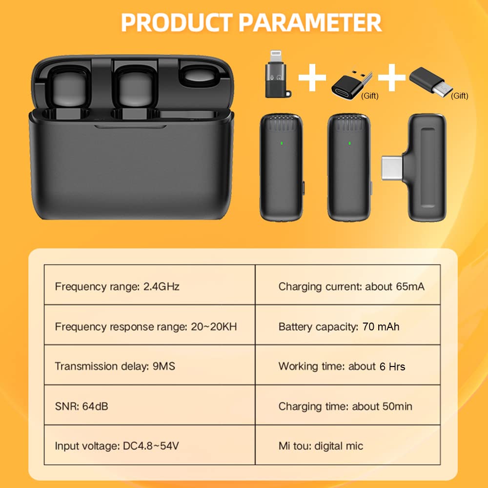 Amazon.com: SENXIN J13 2-in-1 Portable Wireless Microphone for