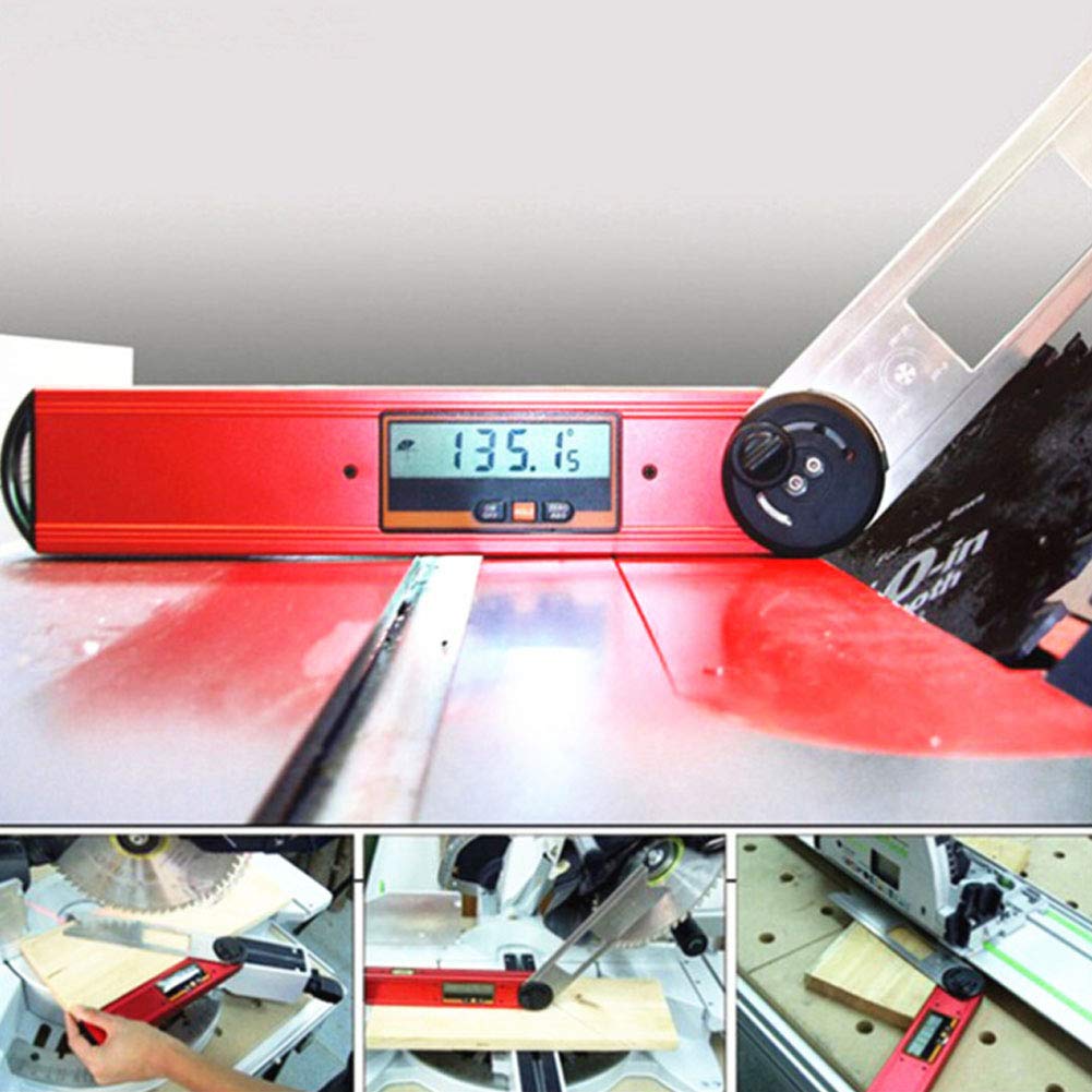 Angulo Digital prolongador Buscador Medidor del nivel de alcohol del inclinómetro del ángulo digital regla de medición de la herramienta electrónica Goniómetro Buscador de carpintería, construcción
