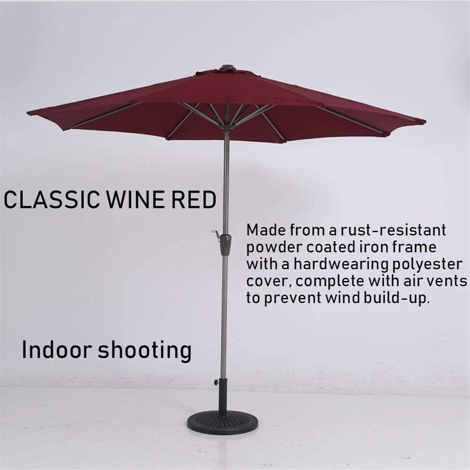 LSLYTQ Overhanging Umbrella Outdoor Garden Parasols Parasols 9Ft / 270Cm Garden Umbrella - Outdoor Sun Shade For Beach/Pool/Patio Umbrellas Round Sunscreen，With Parasol Base (Color : Default) good