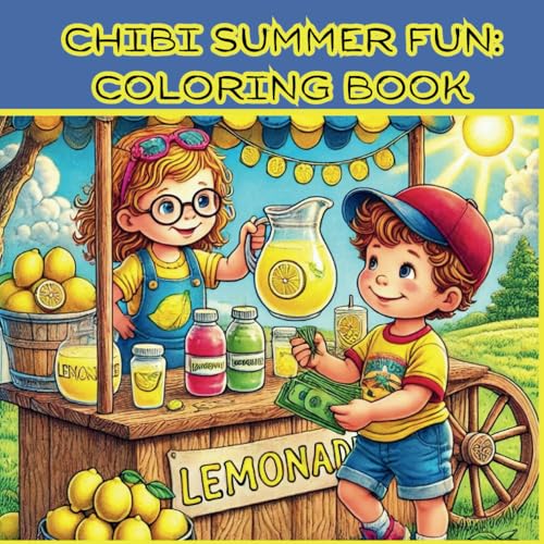 chibi summer fun coloring book: Relaxing and fun for Kids and Adults