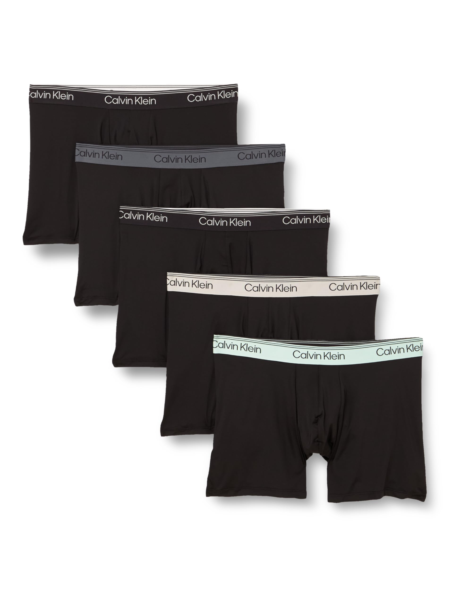 Calvin Klein Men BOXER BRIEF 5PK BLACK (Black Bodies w/Black/Light Cast/Fe) M