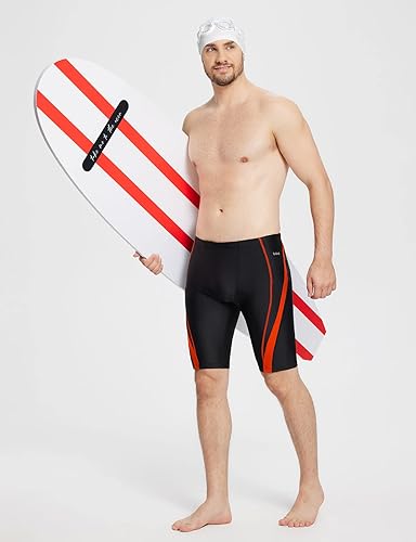 Miniatura 5 de baleaf Hombres Natación Jammer Atlético Natación Traje de baño Competencia Entrenamiento Equipo Traje de baño Lap Racing Negro