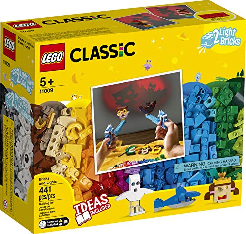 Classic Mattoncini e Luci, Set Teatro delle Ombre Divertente con Mattoncino Luminoso e 12 Modellini da Costruire, Giochi Creativi per Bambini e Bambine da 5 Anni con le Costruzioni 11009 - Lego - Immagine 1