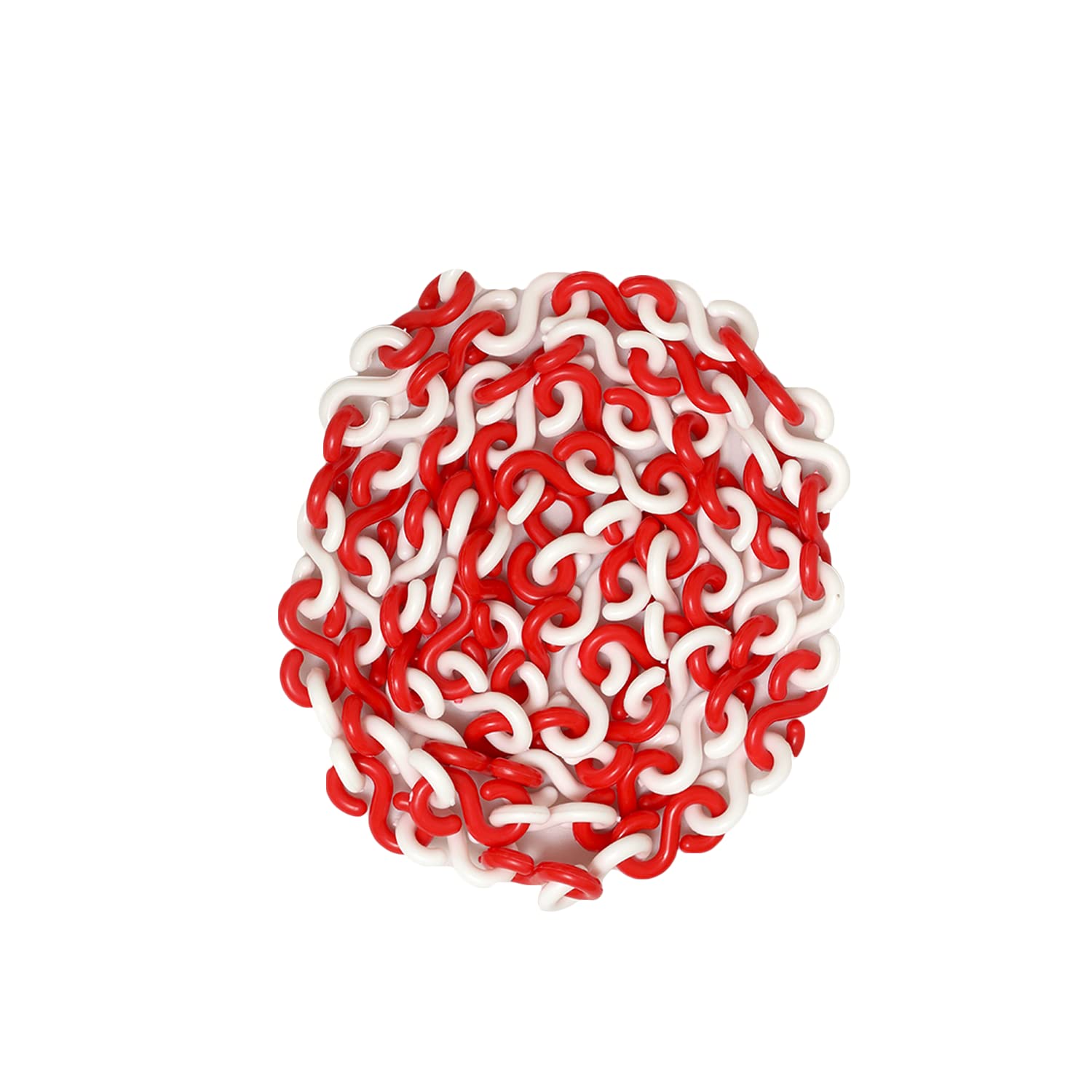 EFFICACY Traffic PVC Safety Chain Red and White Diameter 8 mm 10 Meter Long Use in Mall, Airport, Dangerous Area, Parking Lots (Pack of 5 pcs)