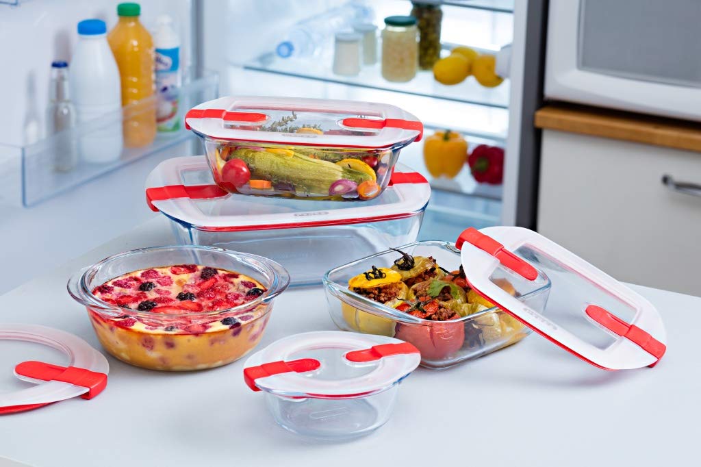 Pyrex Cook&Heat Pojemnik na Żywność, Szkło, Przezroczysty, 23 x 15 x 6cm