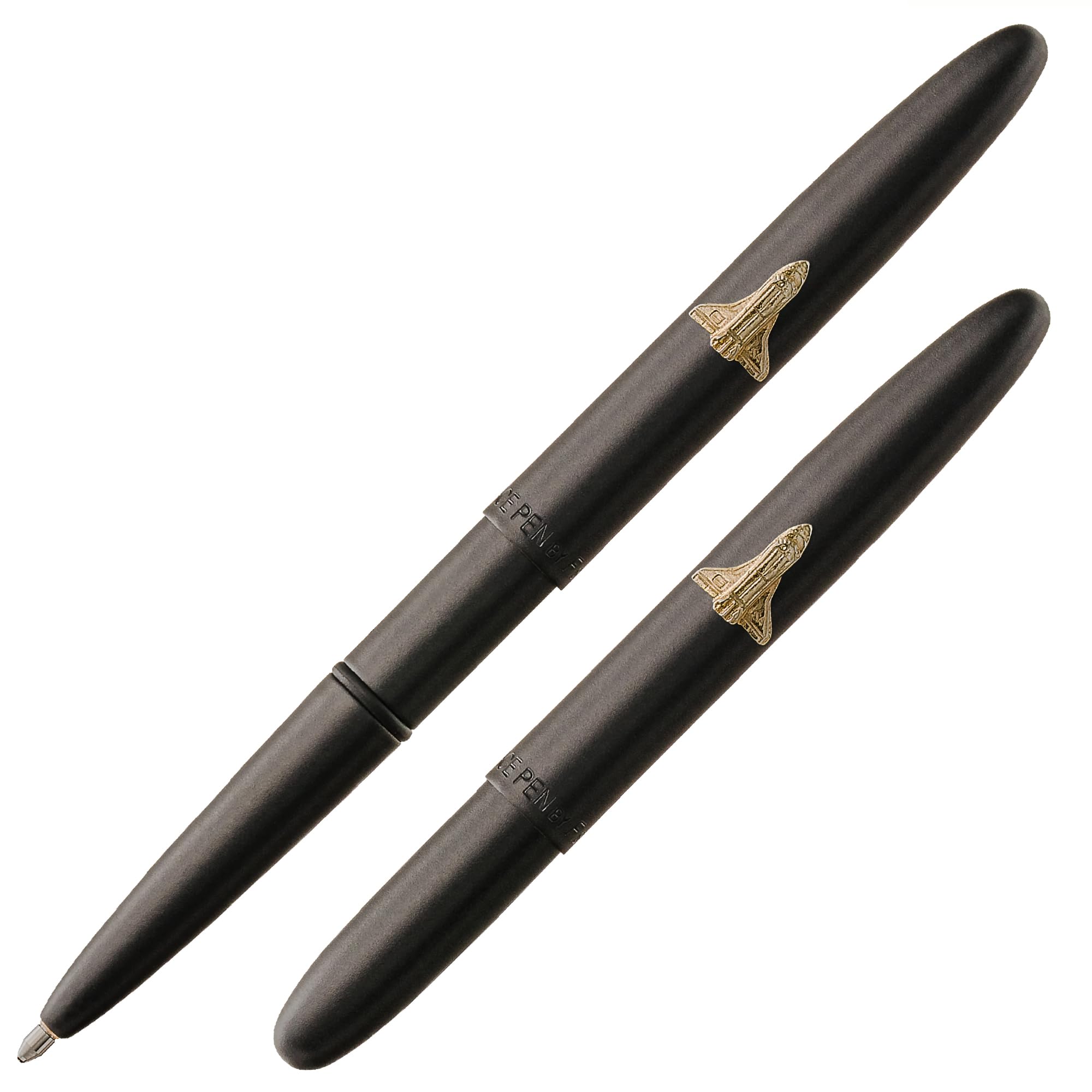 Fisher Space Pen Matte Black Bullet Pen, Shuttle Emblem, Ballpoint, Black Ink, Gift Box, Made in the USA