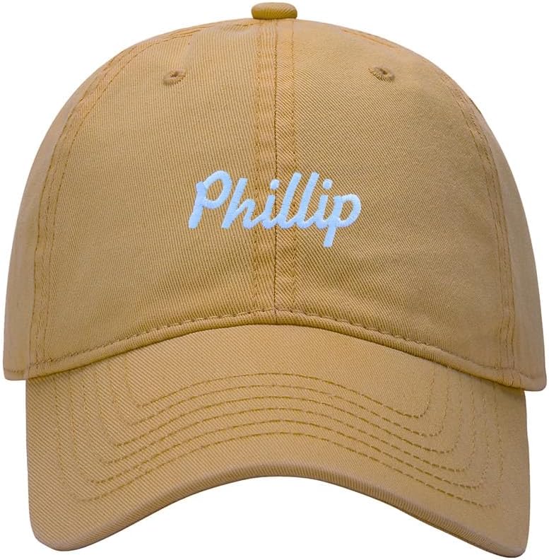Baseball Cap Men Name Phillip Gift Embroidered Washed Cotton Dad Hat Baseball Caps