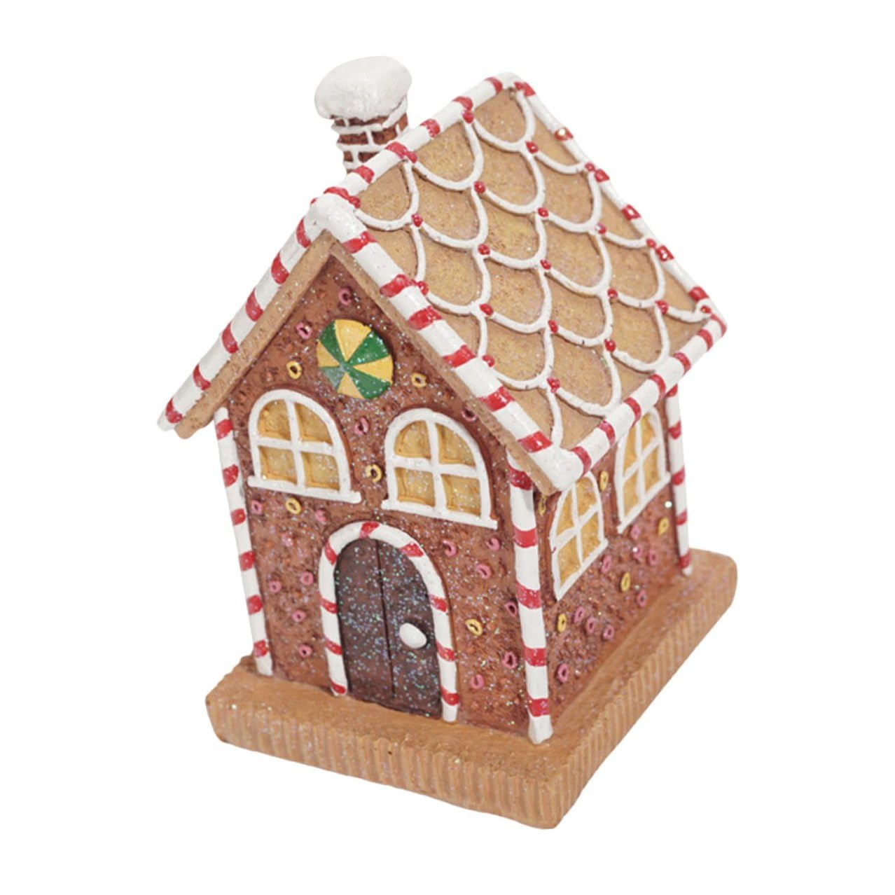 Mini-Figurine Festive Maison Épice en Résine Sculptée