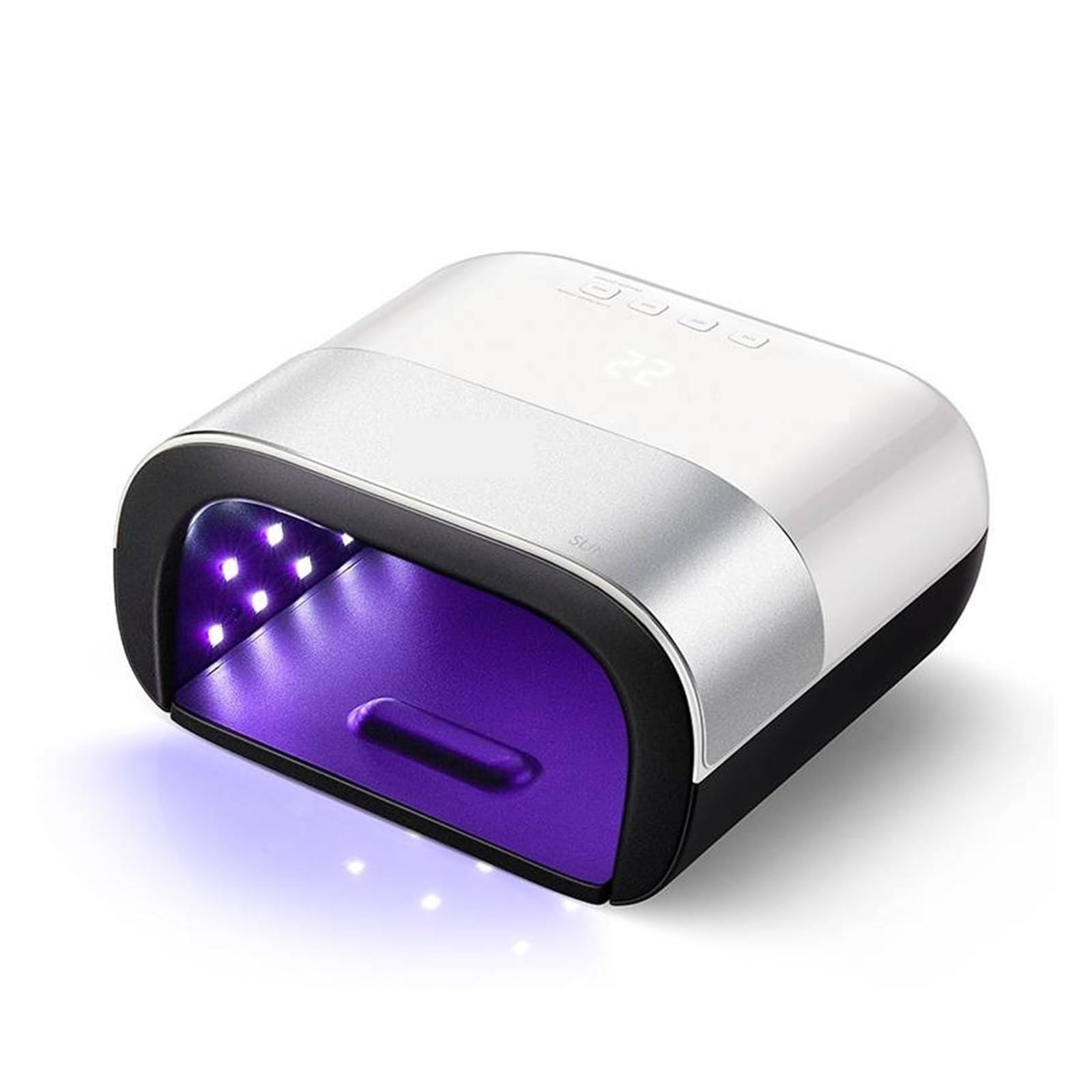 Lampa UV do Paznokci, Lampa LED UV do paznokci do suszarki do paznokci 48W Lampa UV do lakieru żelowego Utwardzanie paznokci UV z czujnikiem ruchu Wyświetlacz LCD Suche paznokcie,Dla domu i salonu pa