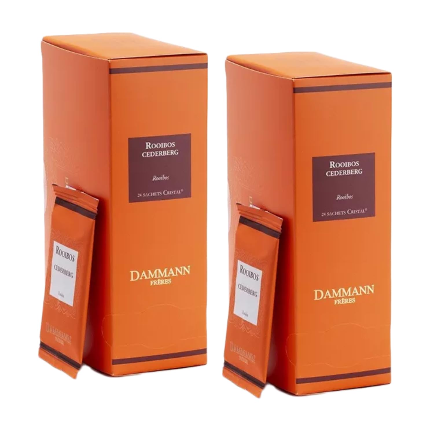 Dammann Frères® | Rooibos Sudafrica Tè Rosso | Rooibos Naturale Africa - 2 x 24 Filtri Bustine Singole | Infuso Rooibos Senza Caffeina