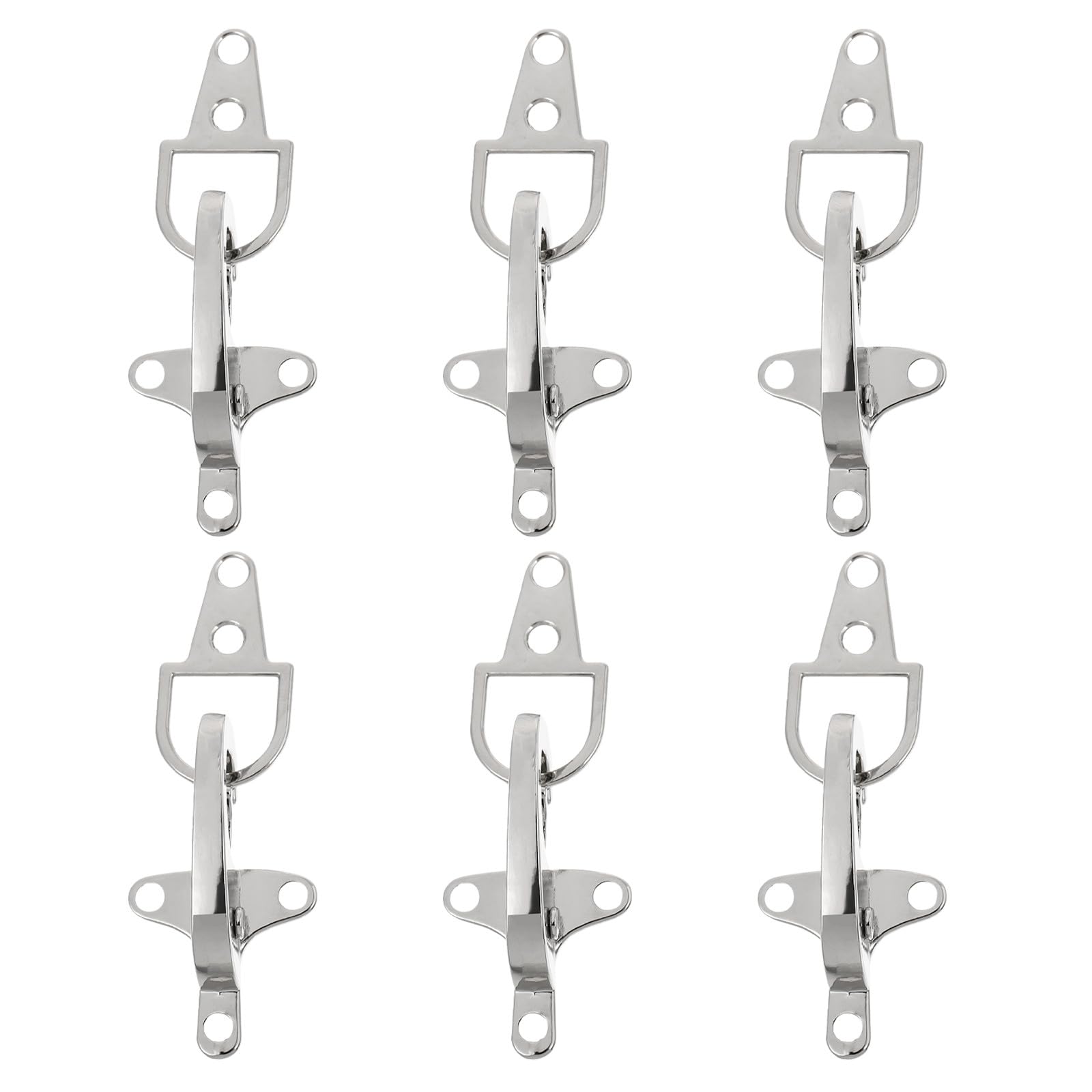 Boutons à bascule argentés Lot de 6 paires boucle couture pour vêtement et sac
