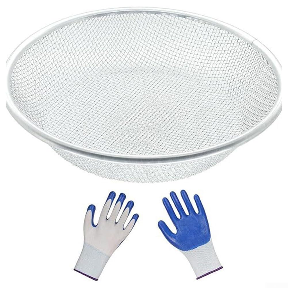 Setaccio da giardino resistente, 30 cm x 7 cm, setaccio in plastica per secchi da 5 galloni, strumento a rete durevole per filtrare il terreno e giardinaggio efficienti