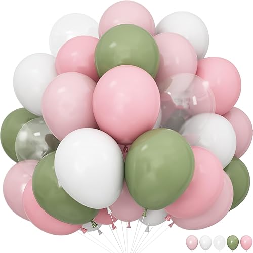 Miniatura 19 de Globos verdes y dorados, globos de confeti verde salvia dorado para fiesta de safari en la selva, decoraciones de cumpleaños de león, globos retro