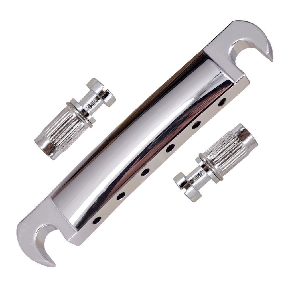FidgetGear 1 Set Bridge Tailpiece Silver for Gibson LP/Epiphone